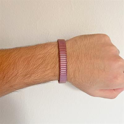 316L Çelik Rose Pembe iİtalyan Charm Erkek Kelepçe Bileklik EBLK-410