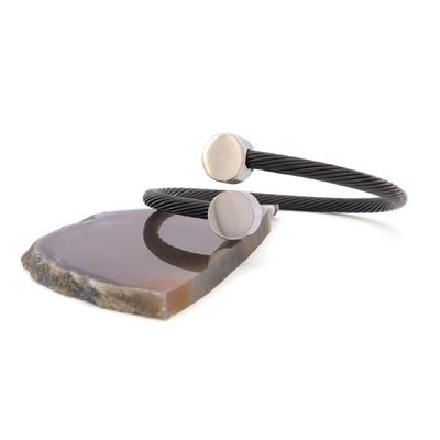 316L Çelik Siyah Erkek Bileklik EBLK-364