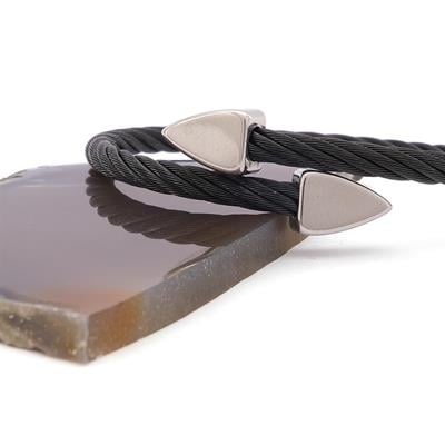 316L Çelik Siyah Erkek Bileklik EBLK-366