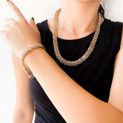 316L Çelik Üç Renkli Kadın Set SET-130