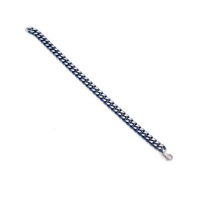 316L Erkek Çelik Bileklik Lacivert Spor Zincir Bileklik EBLK-462