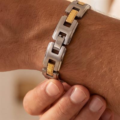 316L Çelik Çift Renkli Erkek Bileklik EBLK- 285