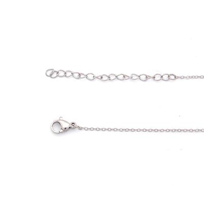 316L Çelik K Harf Kolye 55 cm KLY-548