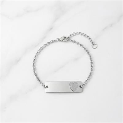 316L Çelik Kalp Model Unisex Bileklik BLK-1018