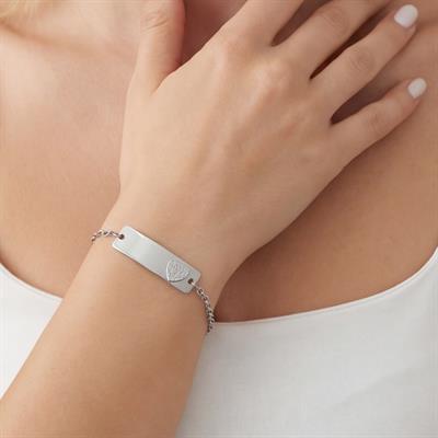 316L Çelik Kalp Model Unisex Bileklik BLK-1018