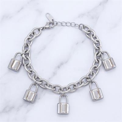 316L Çelik Kilit Model Kadın Bileklik BLK-775