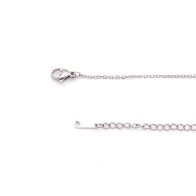 316L Çelik Renkli Taşlı Açılabilir Yonca Kolye KLY-570