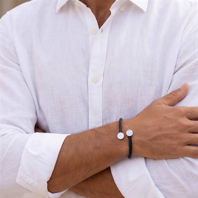 316L Çelik Siyah Erkek Bileklik EBLK-364