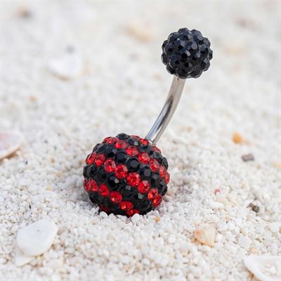 316L Çelik Siyah Zirkon Taşlı Toplu Piercing PRC-102