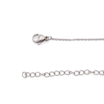 316L Çelik U Harf Kolye 55 cm KLY-555