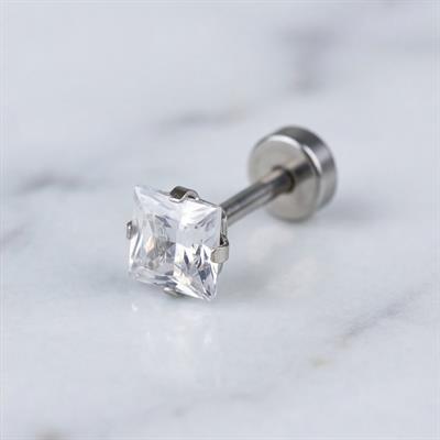 316L Çelik Zirkon Baget Taşlı Piercing PRC-188
