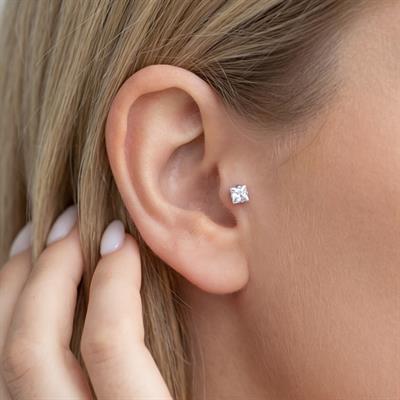 316L Çelik Zirkon Baget Taşlı Piercing PRC-188