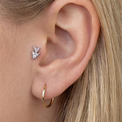 316L Çelik Zirkon Taşlı Ağaç Piercing PRC-192