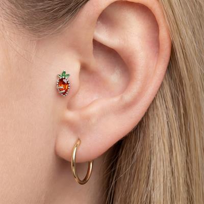 316L Çelik Zirkon Taşlı Havuç Şekilli Piercing PRC-174