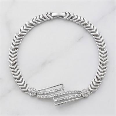 316L Çelik Zirkon Taşlı Kadın Bileklik  BLK-1033