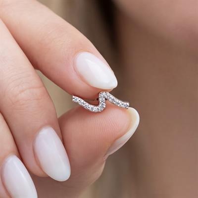 316L Çelik Zirkon Taşlı Piercing PRC-181