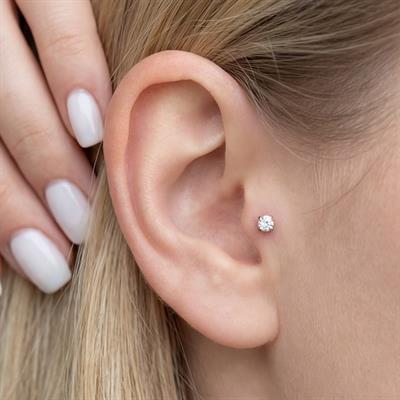 316L Çelik Zirkon Taşlı  Piercing PRC-204