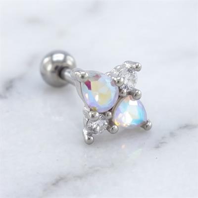 316L Çelik Zirkon Taşlı Şekilli Piercing PRC-185