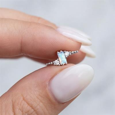 316L Çelik Zirkon Taşlı Yıldırım Şeklinde Piercing PRC-202