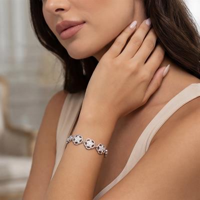 316L Çelik  Zirkon Taşlı Yıldızlı Kadın Bileklik BLK-538