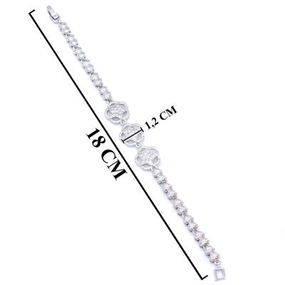 316L Çelik  Zirkon Taşlı Yıldızlı Kadın Bileklik BLK-538