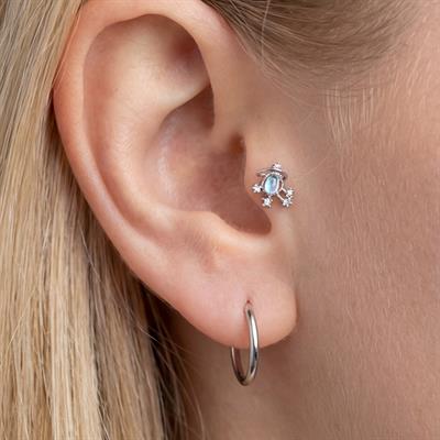 316L Çelik Zirkon Taşlı Yıldızlı Piercing PRC-166