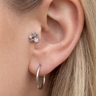 316L Çelik Zirkon Taşlı Yıldızlı Piercing PRC-195