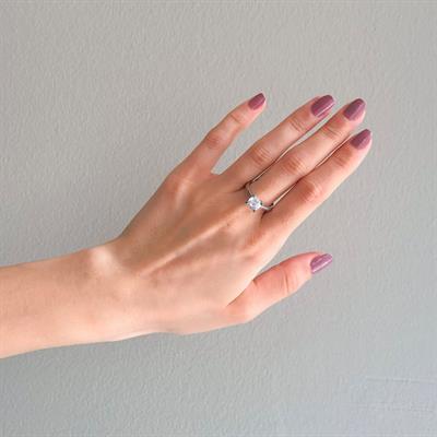 925 Ayar Gümüş Baget Taşlı Tek Taş Kadın Yüzük GKY-150