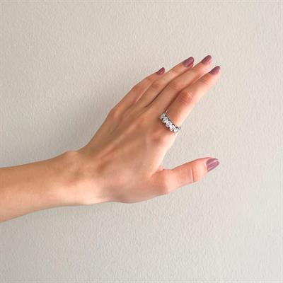 925 Ayar Gümüş Zirkon 5 Taş Kadın Yüzük GKY-115