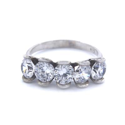 925 Ayar Gümüş Zirkon 5 Taş Kadın Yüzük GKY-115