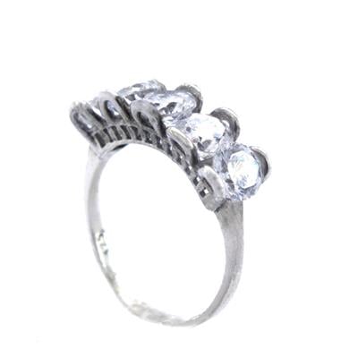 925 Ayar Gümüş Zirkon 5 Taş Kadın Yüzük GKY-115