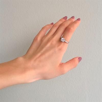 925 Ayar Gümüş Zirkon Baget Taşlı Tek Taş Kadın Yüzük GKY-169