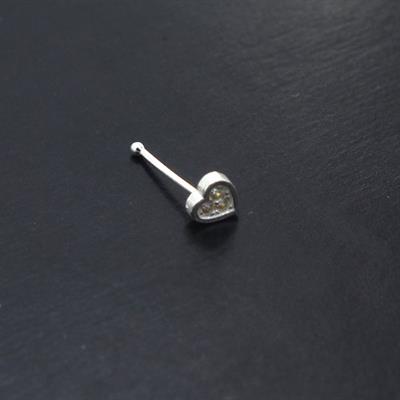 925 Ayar Gümüş Zirkon Taşlı Kalp Şekilli Hızma HZ-103