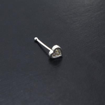 925 Ayar Gümüş Zirkon Taşlı Küçük Kalp Hızma HZ-110