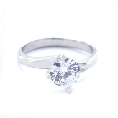 925 Ayar Gümüş Zirkon Tek Taş Tasarım Kadın Yüzük GKY-126