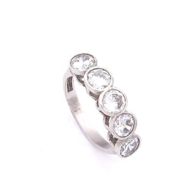 925 Ayar Gümüş Zirkon 5 Taş Kadın Yüzük GKY-108