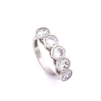 925 Ayar Gümüş Zirkon 5 Taş Kadın Yüzük GKY-108