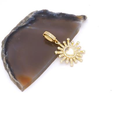 Ajda Charm Çelik Altın Kaplama Kadın Kalp Model-CHR-113