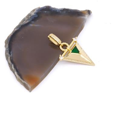 Ajda Charm Çelik Altın Kaplama Kadın Üçgen Model-CHR-106