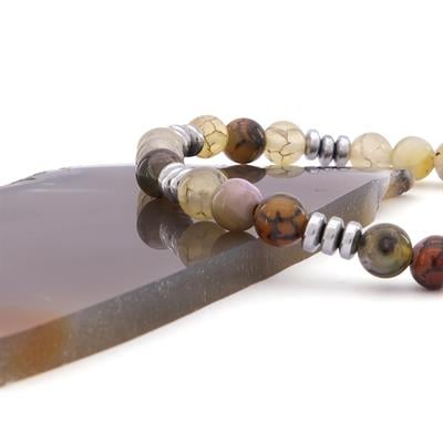 Akik & Hematit Doğal Taş Erkek Bileklik EBLK-377