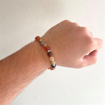 Akik Doğal Taş Erkek Bileklik EBLK-376