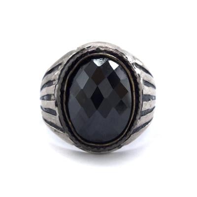 Akik Taşlı İşlemeli 925 Ayar Erkek Gümüş Yüzük GEY-209