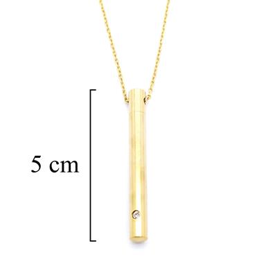 Altın Kaplama  Oval Uzun Erkek Kolye 60 cm  EKLY-108