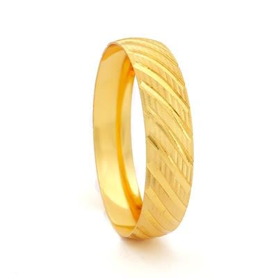 Altın Kaplama 15mm Yan Çizgili İmitasyon Bilezik BLZ-1414