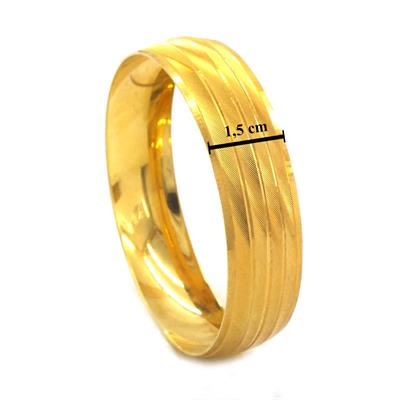 Altın Kaplama 4 Sıra Çizgili 1.5 cm Bilezik BLZ-3061