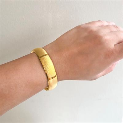 Altın Kaplama Aygül Model 15 mm Kadın Bilezik BLZ-1434