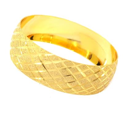 Altın Kaplama Baklava Desen Bilezik 2 cm BLZ-3035