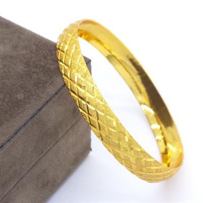 Altın Kaplama Baklava Model Bilezik 0.8 cm BLZ-3050