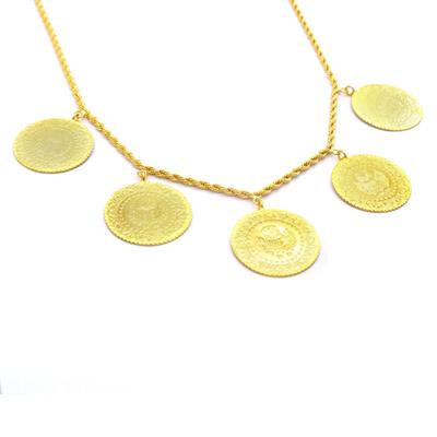 Altın Kaplama Beşi Bir Yerde Kadın Kolye KLY-410