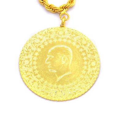 Altın Kaplama Beşi Bir Yerde Kadın Kolye KLY-410